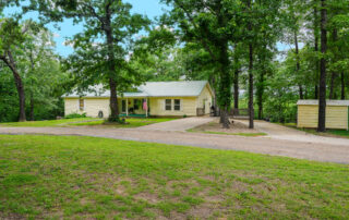 Front view of 226 Deer Park Loop, a 2-bedroom, 3-bath home just outside Mountain Home, Arkansas.